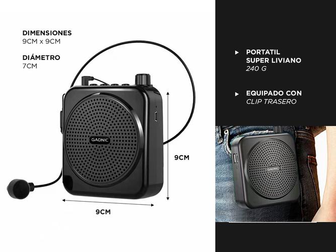 Microfono Amplificador Gadnic Portátil  - 4