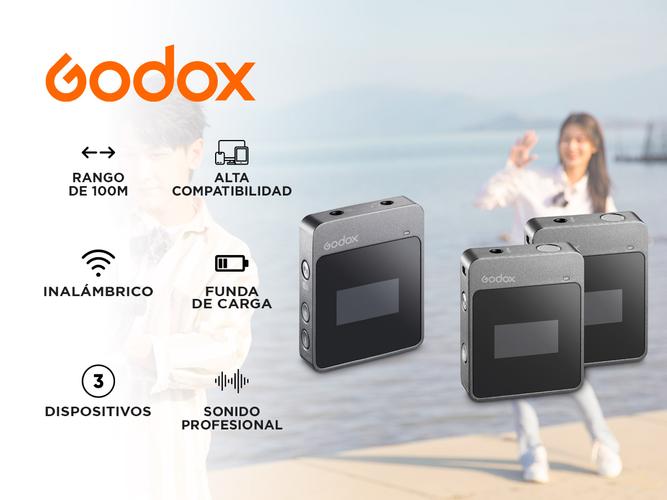 Sistema de Microfono Inalambrico Godox Con Funda Cargadora - 1