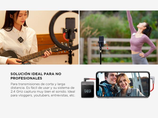 Sistema de Microfono Inalambrico Godox Con Funda Cargadora - 2