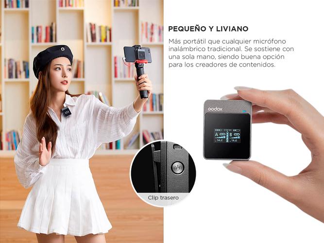 Sistema de Microfono Inalambrico Godox Con Funda Cargadora - 3