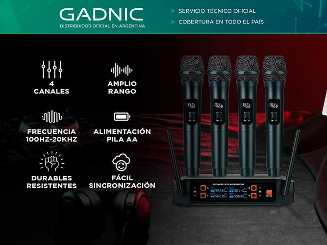 Kit de Micrófonos Inalámbricos Gadnic y Caja Receptora - 1
