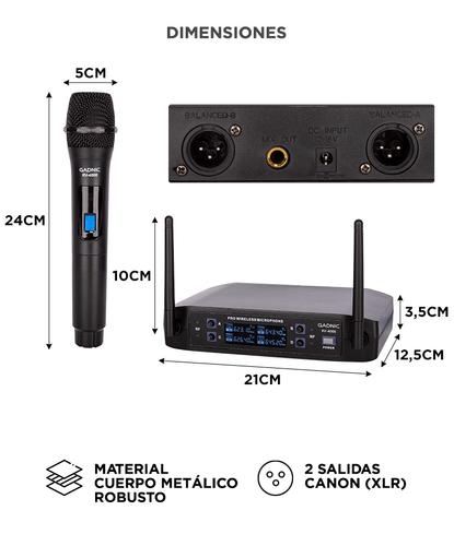 Kit de Micrófonos Inalámbricos Gadnic y Caja Receptora - 5