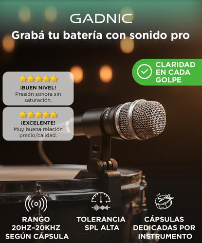 Kit de Micrófonos Gadnic para Baterías - 1