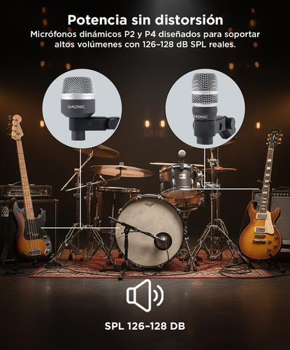 Kit de Micrófonos Gadnic para Baterías - 2