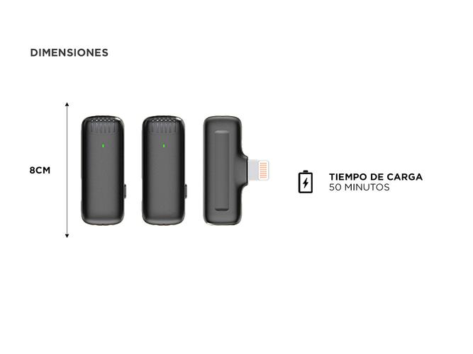 Microfono Inalambrico Corbatero Gadnic con Caja Cargadora - 4