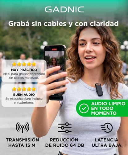 Microfono Inalambrico Corbatero Gadnic con Caja Cargadora - 1
