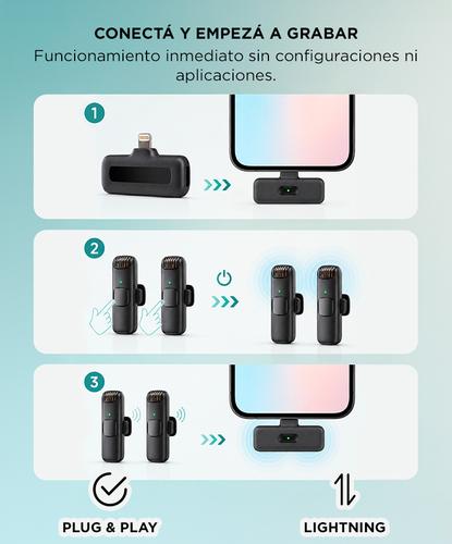 Microfono Inalambrico Corbatero Gadnic con Caja Cargadora - 2