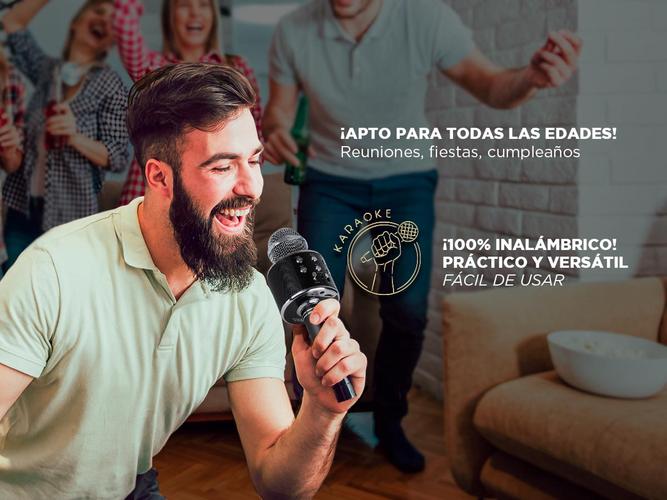 Micrófono Gadnic KM-01 Karaoke Inalámbrico Bluetooth c/ Efectos de Voz - 5