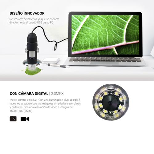 Microscopio Digital con Cámara U800X | 2MPx - 2