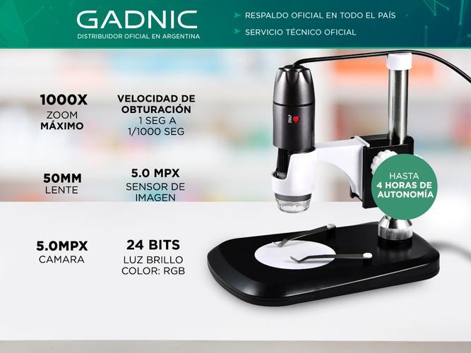 Microscopio Digital con Cámara U1000X | 5MPx - 1