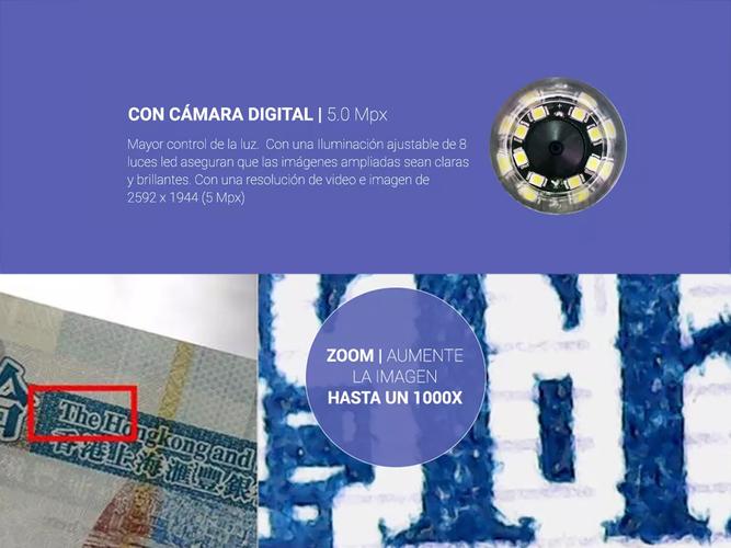 Microscopio Digital con Cámara U1000X | 5MPx - 3
