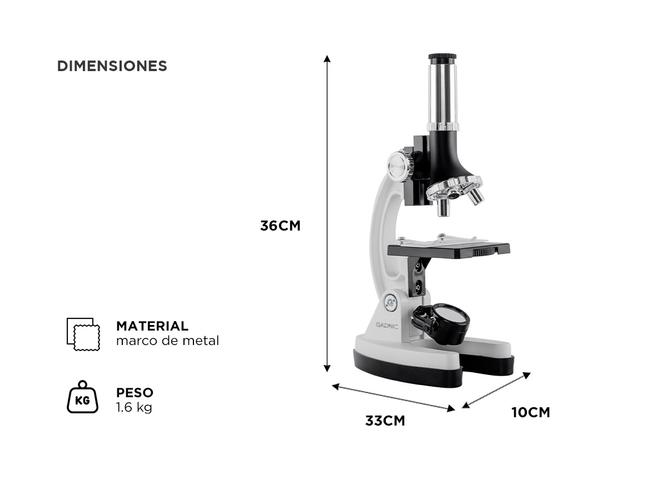 Microscopio Gadnic 1200X Para Niños Kit 18 Piezas - 5