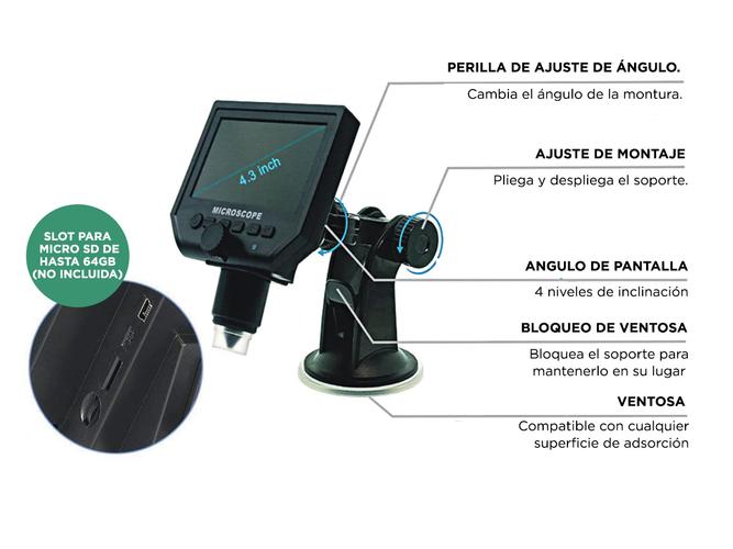 Microscopio Digital Gadnic MI10 600X 3.6MP - 5