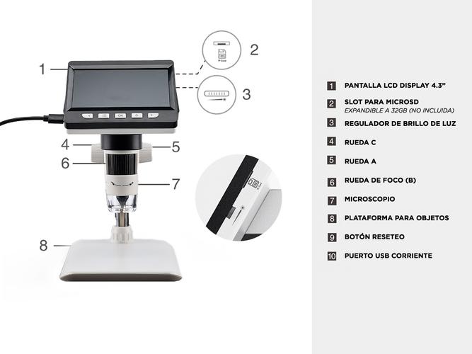 Microscopio Digital Gadnic MI11 1080P 1000X - 5