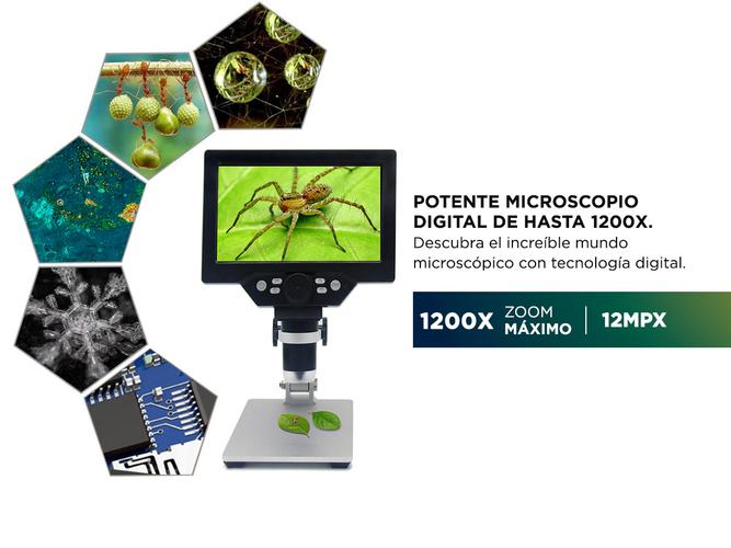 Microscopio Optico Digital Gadnic 1200x Pantalla Lcd Hd Usado - 2