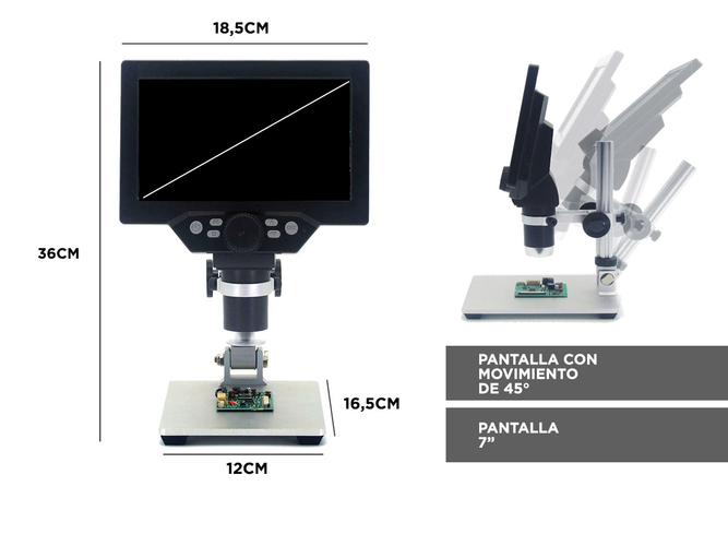 Microscopio Optico Digital Gadnic 1200x Pantalla Lcd Hd - 5
