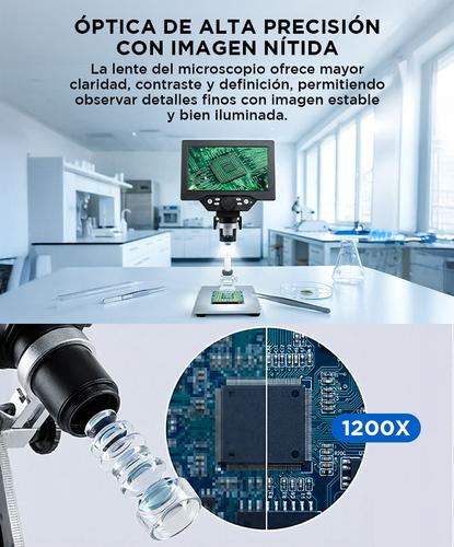 Microscopio Optico Digital Gadnic 1200x Pantalla Lcd Hd - 2