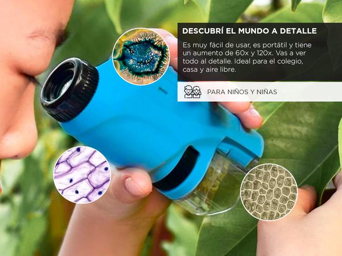 Microscopio Mini Gadnic Portátil Con Luz LED  Outlet - 2