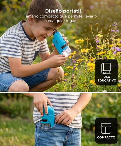 Microscopio Mini Gadnic Portátil Con Luz LED  - 4