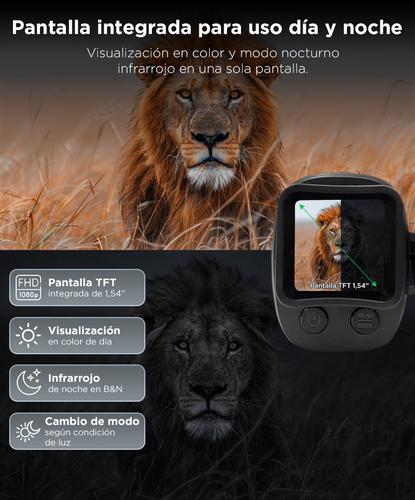 Monocular Vision Nocturna Gadnic Infrarrojo 1080p Zoom Digital 10x Pantalla 154 TFT - 4