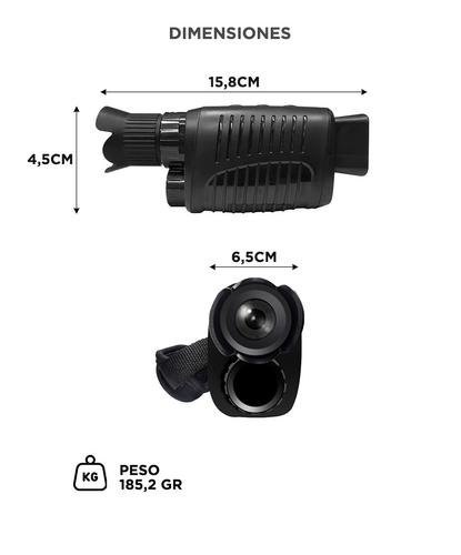 Monocular Vision Nocturna Gadnic Infrarrojo 1080p Zoom Digital 10x Pantalla 154 TFT - 5