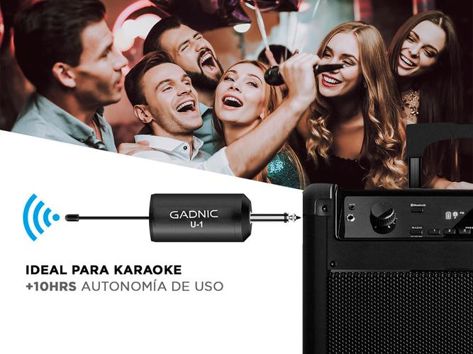 Microfono Inalámbiro Profesional UHF Gadnic U-1 - 4