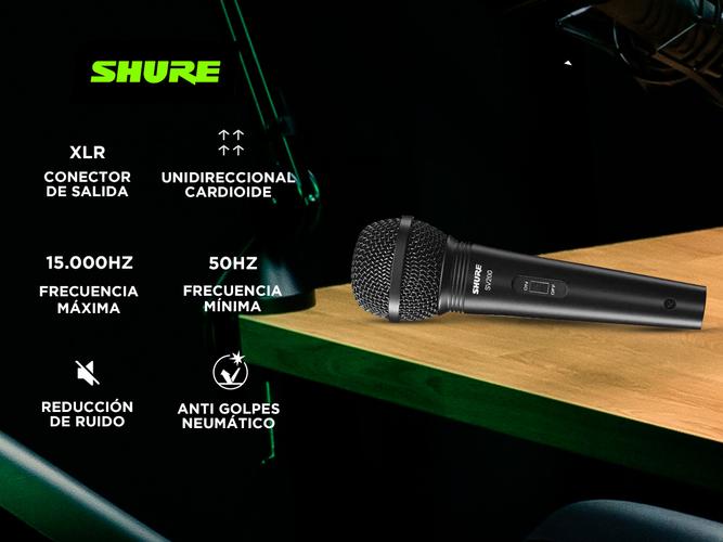 Microfono Shure Sv200 Dinamico Vocal Karaoke - 1