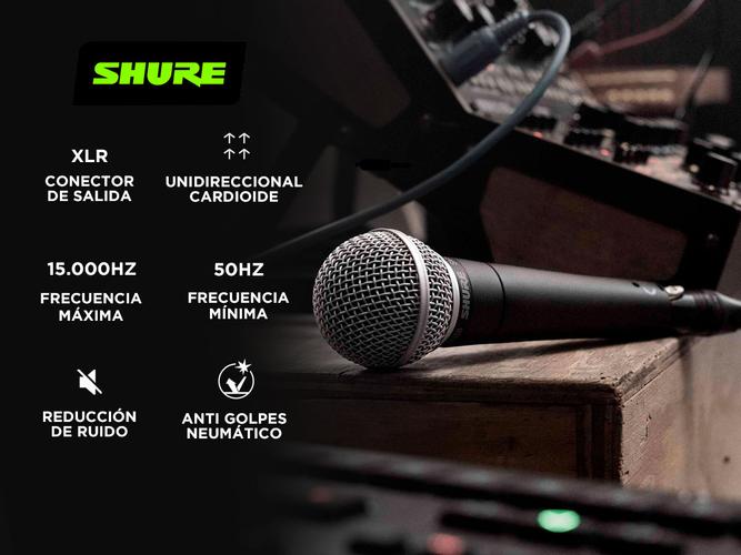 Microfono Shure Sm58 Dinamico Unidireccional Cardioide - 1
