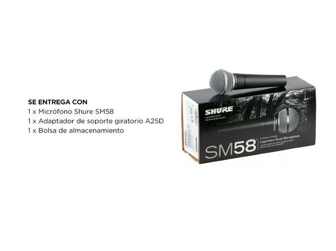 Microfono Shure Sm58 Dinamico Unidireccional Cardioide - 4