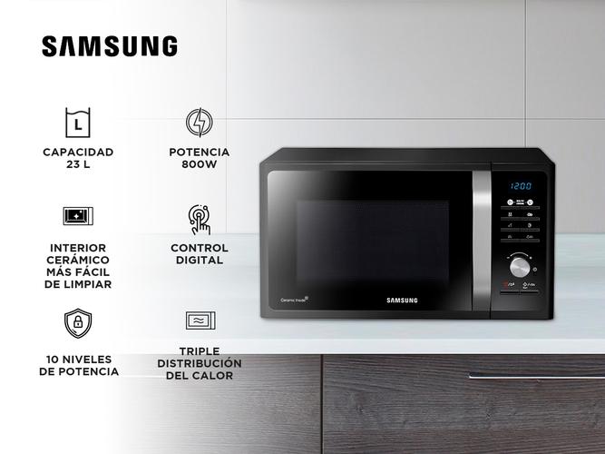 Microondas Samsung de Interior Cerámico 23L con Grill - 1