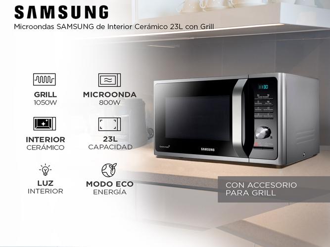 Microondas Samsung MG23F3K3TAK 23L con Grill - 1