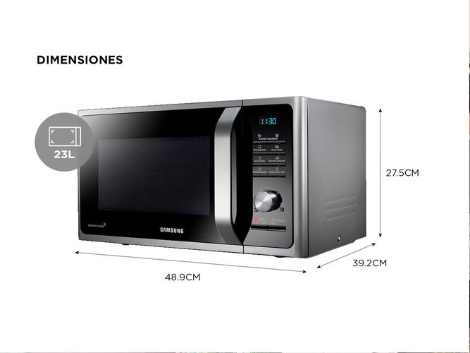 Microondas Samsung MG23F3K3TAK 23L con Grill - 5