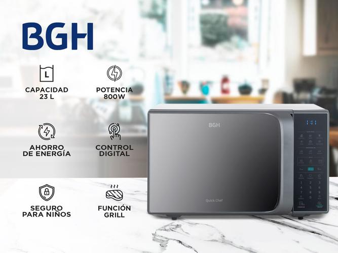 Microondas Digital BGH 23 litros ECO B223DS20 con Grill - 1
