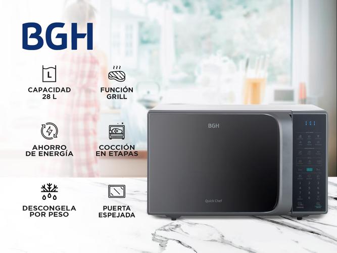 Microondas Grill BGH Quick Chef B228DS20 silver 28L - 1