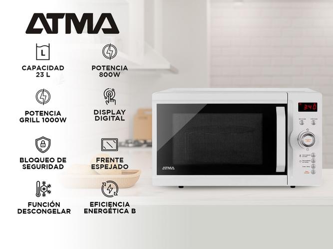 Microondas Atma MD1723GN 23 Litros con Grill - 1