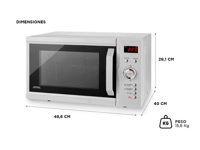 Microondas Atma MD1723GN 23 Litros con Grill - 4
