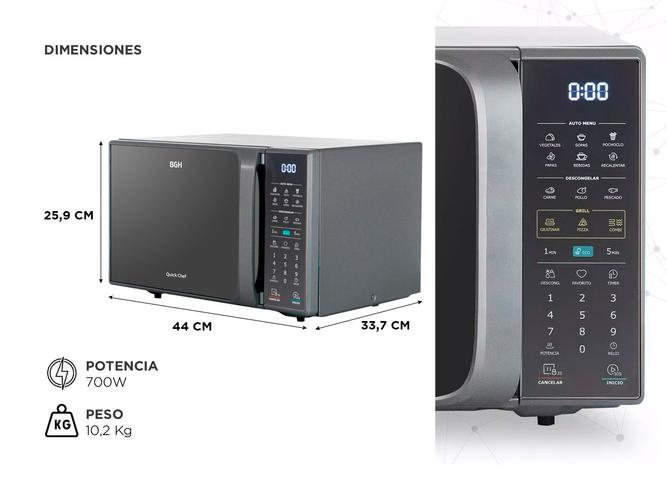 Microondas Digital BGH B120DS20 20 litros ECO - 5