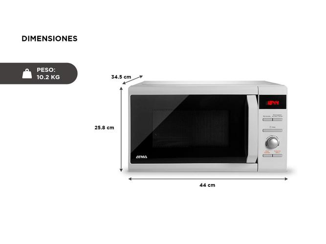 Microondas Atma Easy Cook MD1720N 700W Blanco 20L  - 4