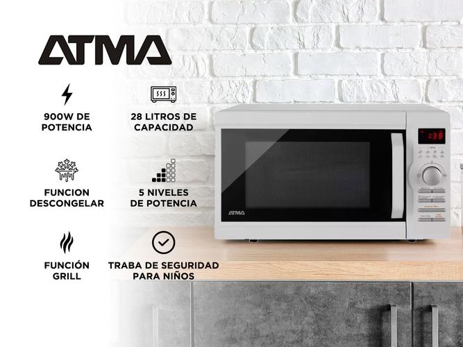 Microondas Atma Easy Cook  28 Litros MD1728GN Grill 900W - 1