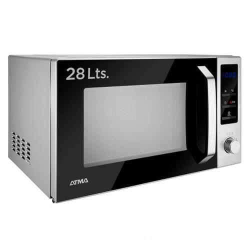 Microondas 28 Lts Atma MD1828GN Acero Inox con Grill - 0