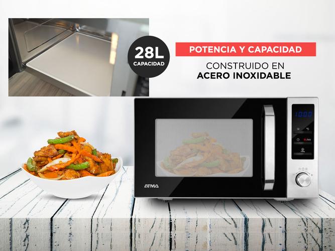 Microondas 28 Lts Atma MD1828GN Acero Inox con Grill - 3