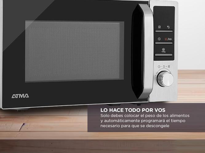 Microondas Atma 17L Acero Inoxidable Display Digital 700w - 3
