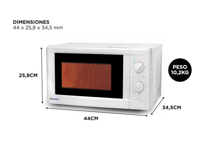 Microondas PHILCO 20 Lts MPR8520 rotativo Blanco - 4