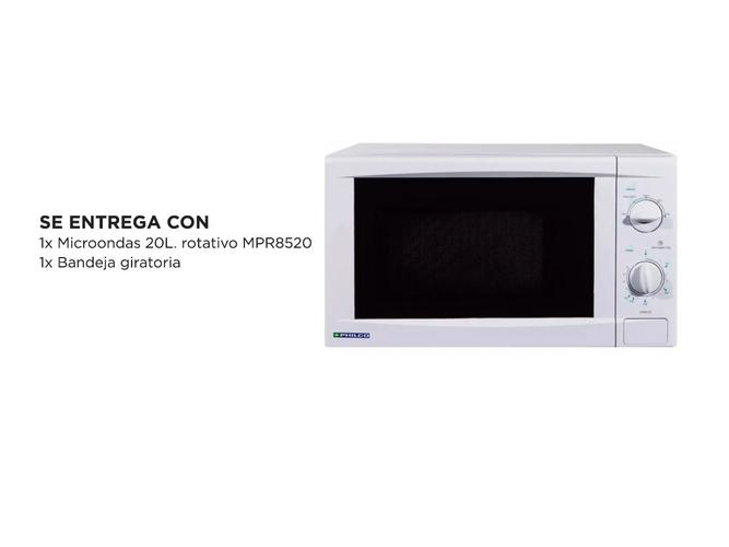 Microondas PHILCO 20 Lts MPR8520 rotativo Blanco - 5