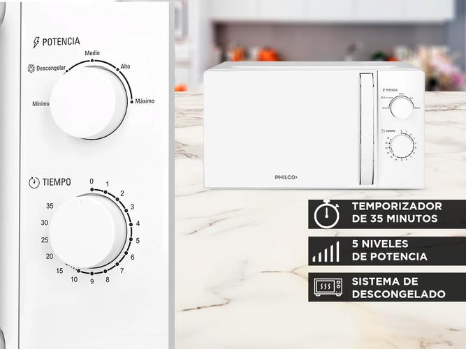 Microondas Philco Rotativo 20L 700W Blanco Wphrw20an  - 3