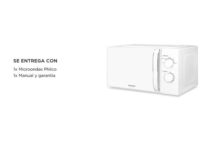 Microondas Philco Rotativo 20L 700W Blanco Wphrw20an  - 5