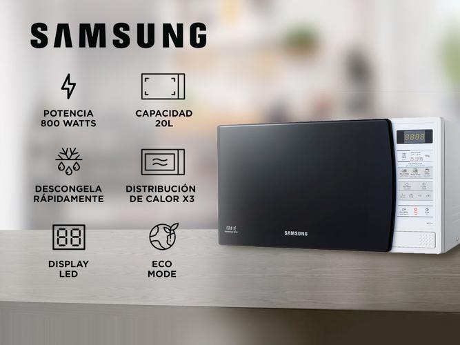 Microondas Samsung 20 Lts Interior Cerámico ME731K-KD/XBG - 1