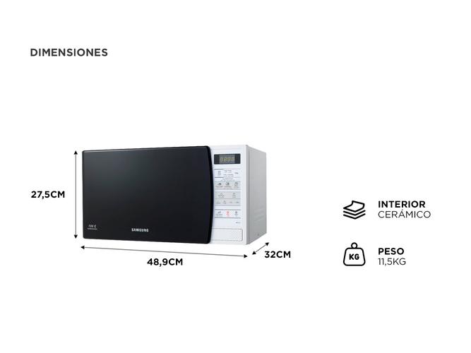 Microondas Samsung 20 Lts Interior Cerámico ME731K-KD/XBG - 4