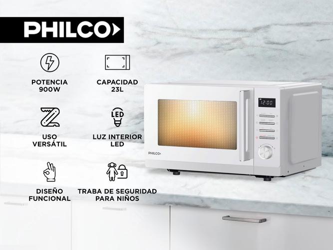 Microondas Philco 23 litros Digital 94MPHDW23UAP Color Blanco - 1