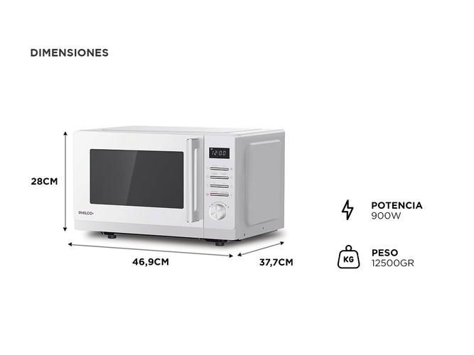 Microondas Philco 23 litros Digital 94MPHDW23UAP Color Blanco - 4
